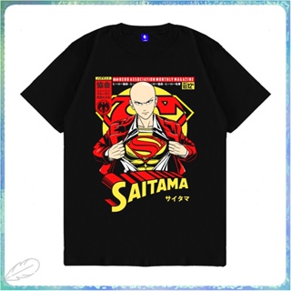 เสื้อยืดผ้าฝ้ายCOTTON ขายดี เสื้อยืด พิมพ์ลายอนิเมะ One Punch Man SAITAMA Kizaru สําหรับผู้ชายเสื้อยืดอินเทรนด์S-5X_07