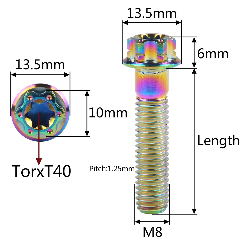 wanyifa-สกรูไทเทเนียมอัลลอย-cnc-m8-ขนาด-20-ลิตร-25-ลิตร-30-ลิตร-35-ลิตร-40-ลิตร-45-ลิตร-50-ลิตร-55-ลิตร-สําหรับดิสก์เบรกคาลิปเปอร์-cnc