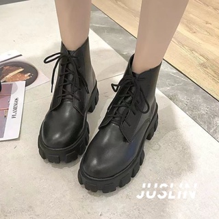 JUSLIN  รองเท้าบูทผู้หญิง รองเท้าบูท พื้นนุ่ม กันลื่น นุ่ม ใส่สบาย สไตล์เกาหลี เดินสบายเท้าไม่เจ็บ High quality Unique สวย รุ่นใหม่ B22F014 37Z230910