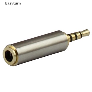 Easyturn อะแดปเตอร์แปลงเสียงสเตอริโอ ตัวผู้ 3.5 มม. เป็นตัวเมีย 2.5 มม. 3.5 มม. เป็น 2.5 มม. คุณภาพสูง