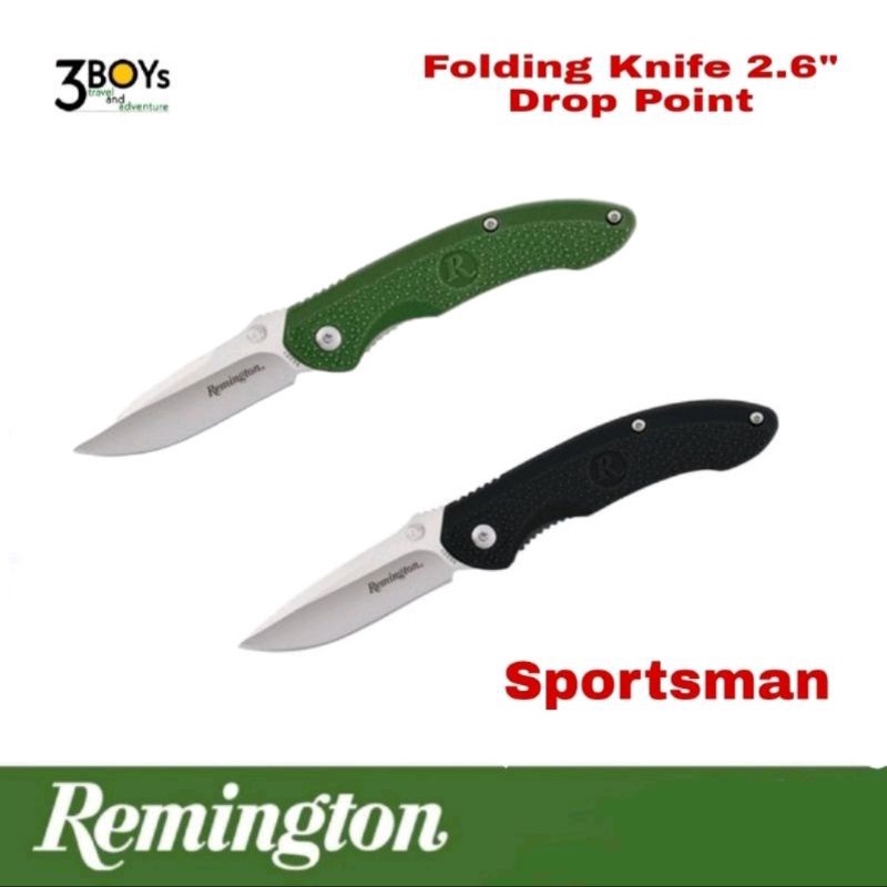 มีด-เรมิงตัน-รุ่น-sportsman-r10005-ของแท้-ใบมีดเหล็ก-420j2-ระบบliner-lock-มีคลิปเหน็บพกพาสะดวก