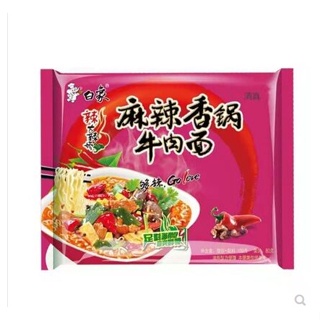 ก๋วยเตี๋ยวเนื้อ Baixiang Spicy Pot 100g白象麻辣香锅牛肉面