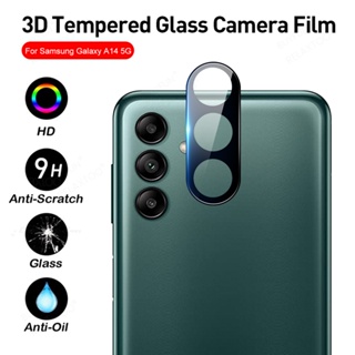 Funda Sumsung A14 5G เคสกระจกกันรอยเลนส์กล้อง ทรงโค้ง 3D สําหรับ Samsung Galaxy A14 A 14 5G 2023 14A SM-A146B 6.6 นิ้ว