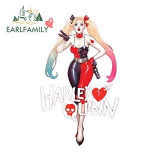 Earlfamily สติกเกอร์ไวนิล Harley Quinn 13 ซม. x 7.9 ซม. สําหรับติดตกแต่งรถยนต์ แล็ปท็อป