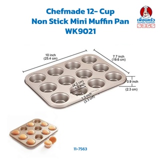 Chefmade 12- Cup Non Stick Mini Muffin Pan WK9021 (11-7563)