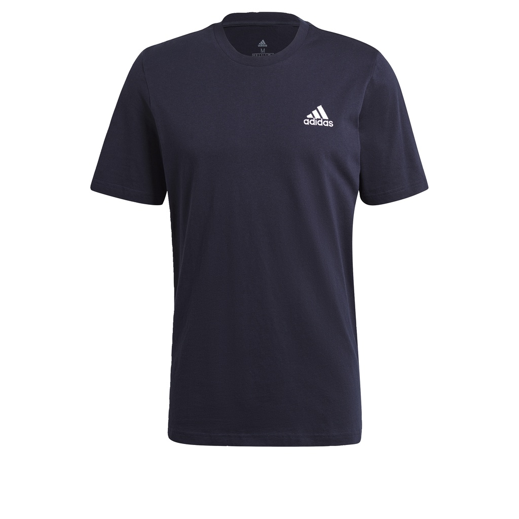 adidas-ไลฟ์สไตล์-เสื้อยืด-essentials-embroidered-small-logo-ผู้ชาย-สีน้ำเงิน-gk9649