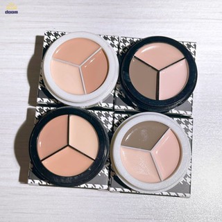 Dikalu 3สีคอนซีลเลอร์แผ่นเพื่อปกปิดจุดใบหน้ารอยสิวกันน้ำและกันเหงื่อแสงคูฉีกขาดและเงา【 Doom】