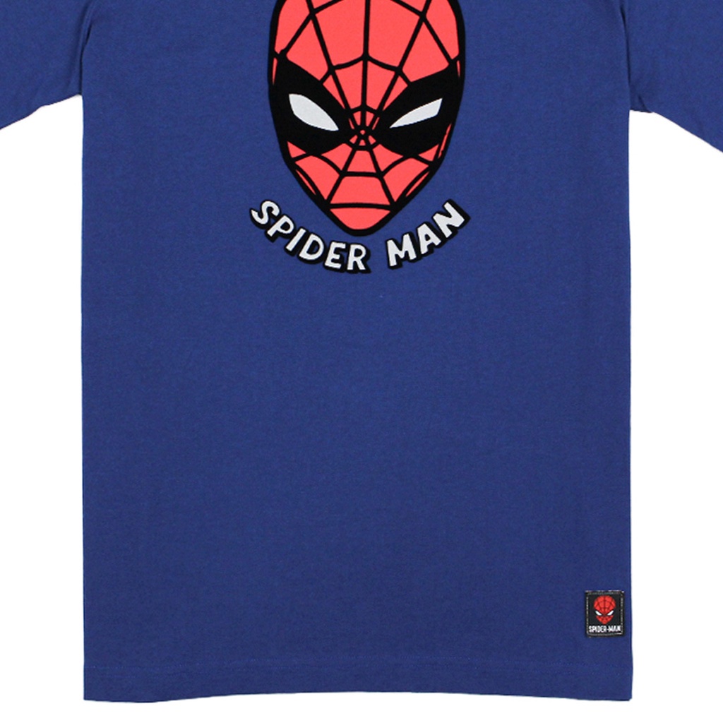 marvel-men-spider-man-flock-print-t-shirt-เสื้อมาร์เวลผู้ชายพิมพ์กำมะหยี่-ลายสไปเดอร์แมน-สินค้าลิขสิทธ์แท้100-charac