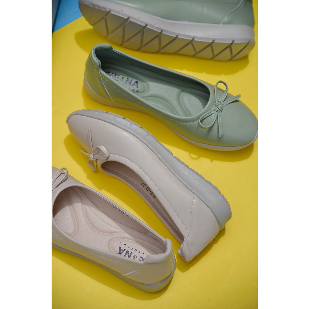 ภาพสินค้ารองเท้าเเฟชั่นผู้หญิงเเบบ Slip on ส้นเตี้ย No. 688-63 NE&NA Collection Shoes จากร้าน nena_official_store บน Shopee ภาพที่ 9
