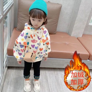[Babycat] พร้อมส่ง เสื้อกันหนาว ผ้าฟลีซ แบบหนา มีฮู้ด ให้ความอบอุ่น แฟชั่นสไตล์เกาหลี ญี่ปุ่น สําหรับเด็กผู้หญิง