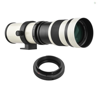 (adspth)เลนส์ซูมกล้อง Mf Super Telephoto F/8.3-16 เมาท์ T 420-800 มม. พร้อมแหวนอะแดปเตอร์ เกลียว 1/4 แบบเปลี่ยน สําหรับกล้อง EF-Mount EOS 80D 77D 70D 60D 60Da 50D 7D 6D 5