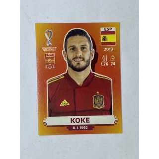 Koke สติ๊กเกอร์สะสม ฟุตบอลโลก world cup 2022 Spain Espana ของสะสมทีมฟุตบอล สเปน