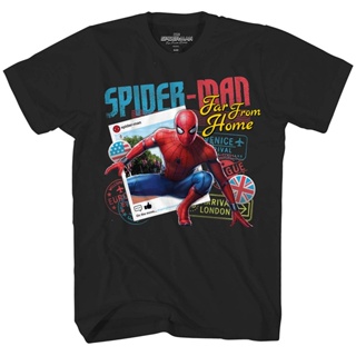 Marvel Spiderman Spider-Man Far from Home Passport Adult Men T-Shirt_01