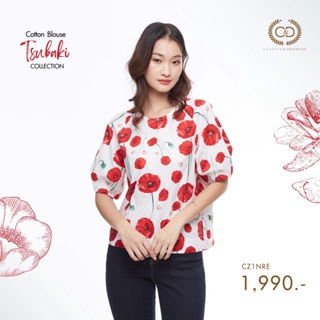 C&amp;D  เสื้อผู้หญิง   New Arrival “Cotton Blouse Tsubaki Collection”  คอลเลคชั่นดอกไม้จากประเทศญี่ปุ่น (CZ1NRE)
