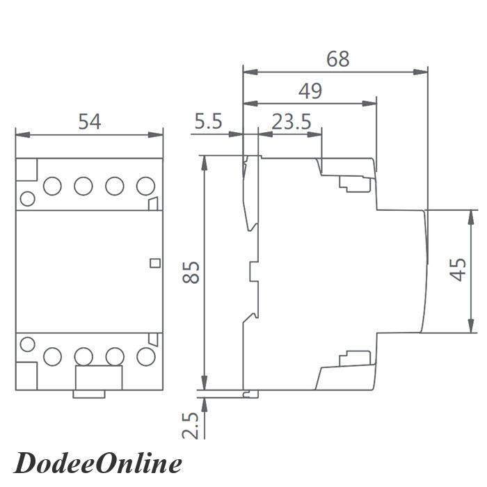 แมกเนติก-คอนแทคเตอร์-cnc-คอยล์คอนโทรล-220vac-ขนาด-63a-4p-dinrial-วงจรไฟฟ้า-4no-รุ่น-contact-63a-4no-dd