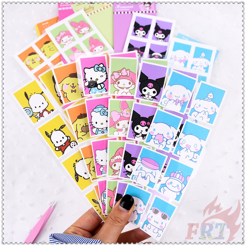 sanrio-สติกเกอร์-ลายการ์ตูน-hello-kitty-my-melody-kuromi-cinnamoroll-pompompurin-pochacco-สําหรับติดตกแต่งรูปภาพ-1-แผ่น-สติกเกอร์แฟชั่น-สําหรับตกแต่งสมุดภาพ-diy