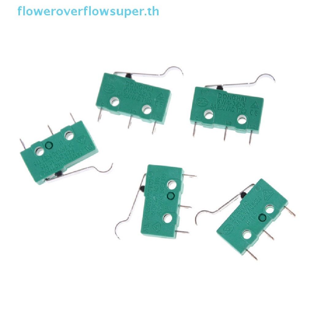 fsth-ขายดี-สวิตช์ลิมิตบานพับไมโครสวิตช์-kw4-3z-3-spdt-no-nc-5-ชิ้น