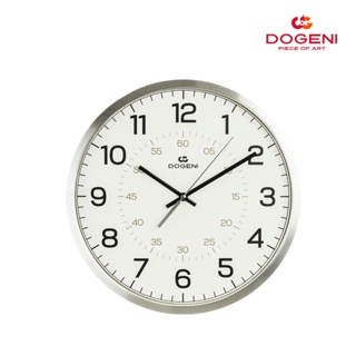 DOGENI นาฬิกาแขวน รุ่น WNM008SL นาฬิกาแขวนผนัง นาฬิกาติดผนัง อลูมิเนียม เข็มเดินเรียบ ดีไซน์เรียบหรู