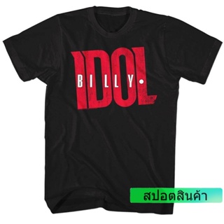 เสื้อยืดสีขาวเสื้อยืดลําลอง ผ้าฝ้าย 100% แขนสั้น พิมพ์ลายโลโก้ Billy Idol ใส่สบาย 2022S-4XL