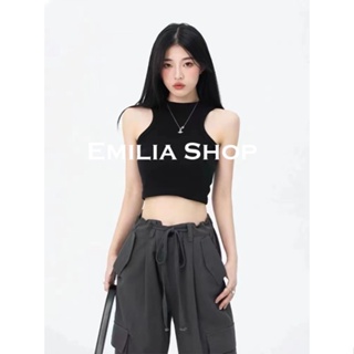EMILIA SHOP  เสื้อกล้ามครอป เสื้อแขนกุด สไตล์เกาหลี High quality สไตล์เกาหลี รุ่นใหม่ fashion A29J0EA 36Z230909
