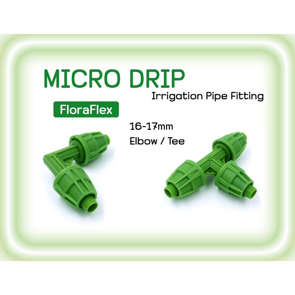 FloraFlex ข้อต่อ 3 ทาง Micro Drip Irrigation Pipe Fitting | 16-17mm Tee ...