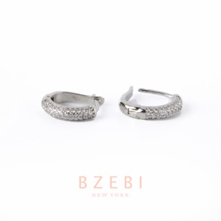 BZEBI ต่างหูเงินแท้ แฟชั่น เกาหลี เงิน ทอง ติดหู เครื่องประดับ คริสมาสต์ earcuff เพชร 18k สําหรับผู้หญิง 718e