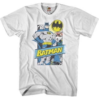 Comic Background Batman T-Shirt เสื้อยืดเท่ เสื้อตราหานคู่
