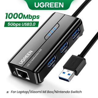 UGREEN Usb 3 . 0 2 . 0 Hub To Rj45 Lan อะแดปเตอร์การ์ดเครือข่าย