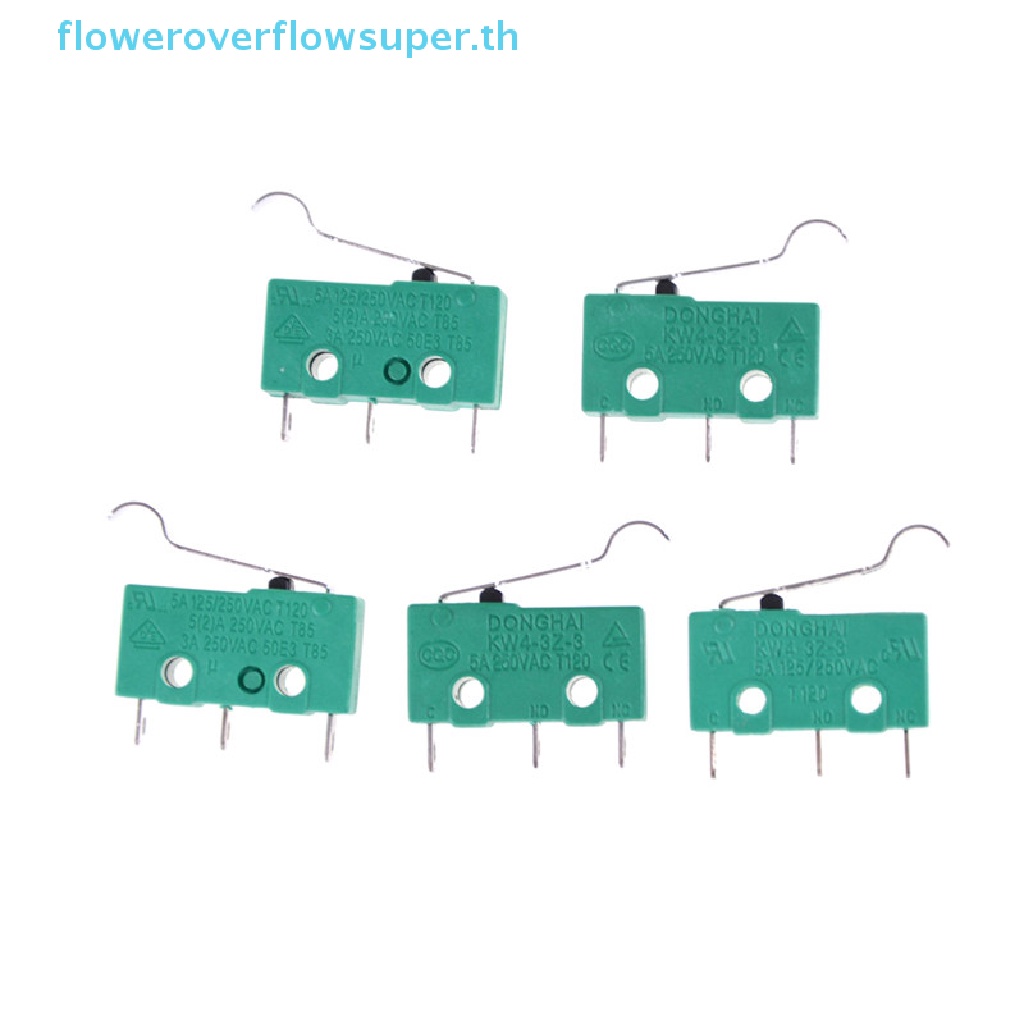 fsth-ขายดี-สวิตช์ลิมิตบานพับไมโครสวิตช์-kw4-3z-3-spdt-no-nc-5-ชิ้น