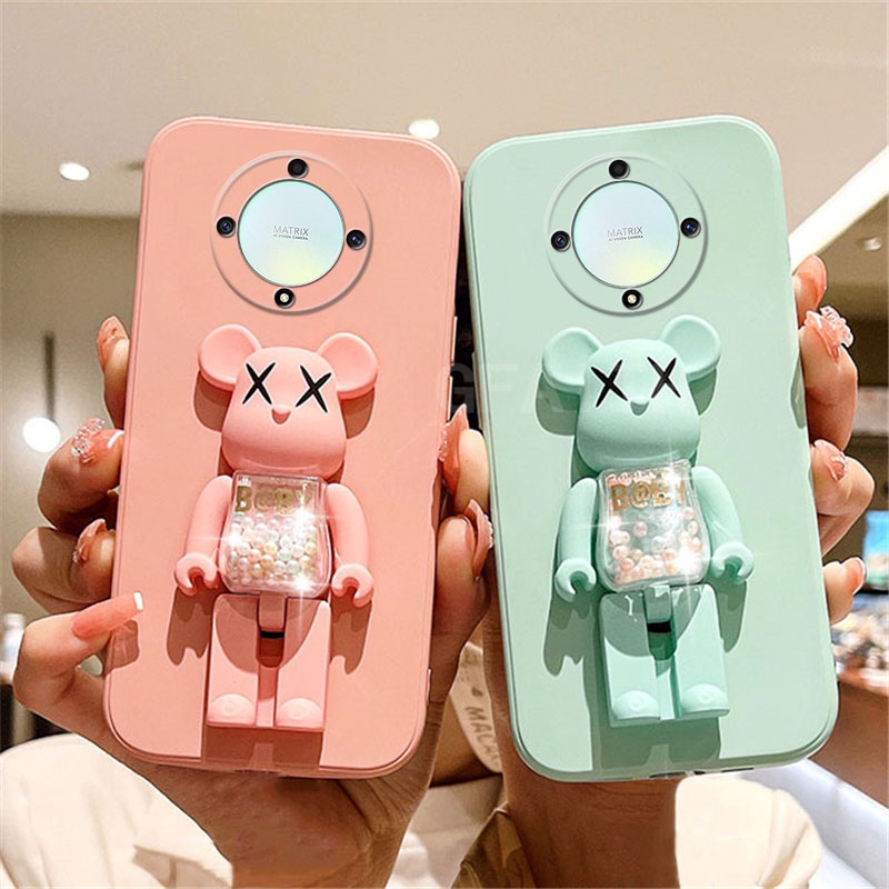 ใหม่-เคสโทรศัพท์มือถือแบบนิ่ม-ลายการ์ตูนหมีน่ารัก-พร้อมที่ตั้งวาง-แฟชั่น-สําหรับ-huawei-honor-x9a-5g-x7a-2023-honorx9a-honorx7a