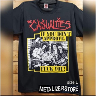 เสื้อยืด พิมพ์ลาย Metal PUNK ROCK Music ALTERNATIVE THE CASUALTIES F ^CK YOU ORIGINAL REBEL Preprets