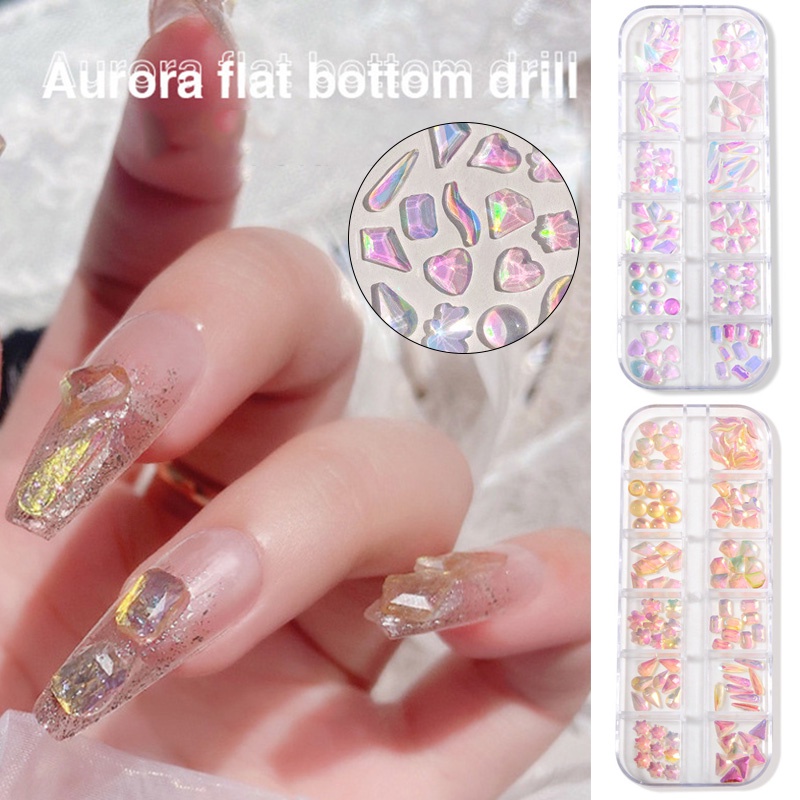เพชรเทียมคริสตัล-ab-3d-หลายขนาด-หลายสี-สําหรับตกแต่งเล็บ