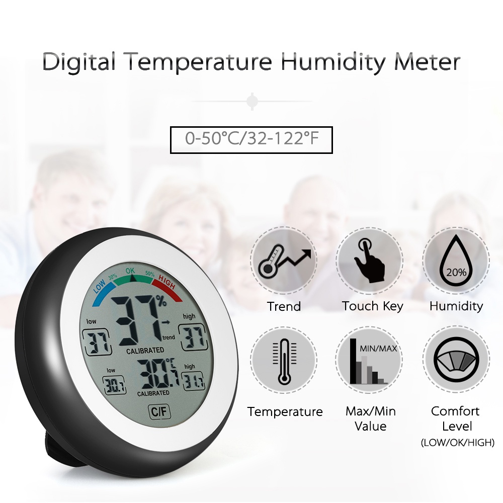 เครื่องวัดอุณหภูมิ-ความชื้น-แบบดิจิตอล-c-f-digital-thermometer-hygrometer-temperature-humidity-meter-max-min-value