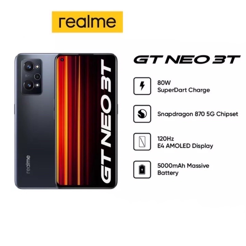 รูปภาพของRealme GT Neo 3T  Neo 3 5G สมาร์ทโฟนเกมมิ่ง  GT Neo2 Snap 870  Neo 2 เครื่องศูนย์ MobileCafeลองเช็คราคา