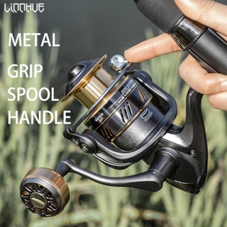 สินค้า Linnhue รอกตกปลา HM500-7000 โลหะ 8 กก. ความเร็ว 5.2:1 Fishing Reel Ready Stock