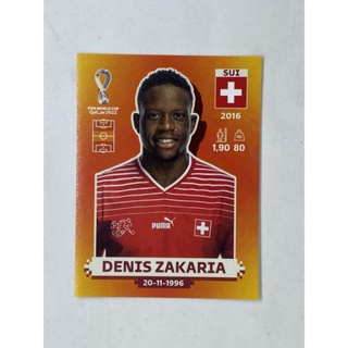 Denis Zakaria สติ๊กเกอร์สะสม ฟุตบอลโลก world cup 2022 Switzerland ของสะสมทีมฟุตบอล สวิตเซอร์แลนด์