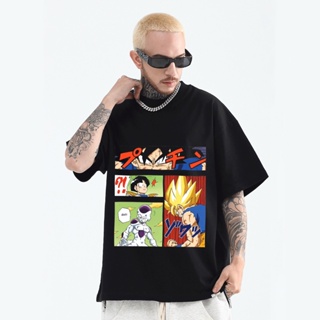 Son Goku Dragon Ball Anime T-Shirt for Men Frieza  Kuririn Cotton Loose Clothing Oversize Tee Shirtsเสื้อยืด_04