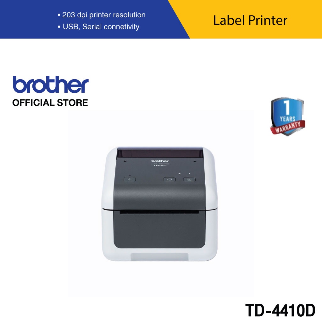 brother-td-4410d-เครื่องพิมพ์ฉลากระบบไดเร็ค-เทอร์มอล-ประกันจะมีผลภายใน15วัน-หลังจากที่ได้รับสินค้า
