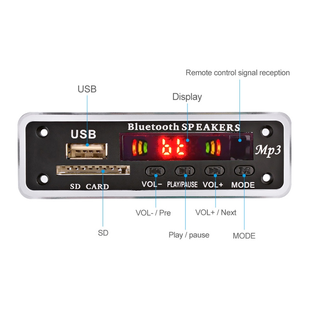 pst-โมดูลถอดรหัส-mp3-วิทยุ-fm-ดิจิทัลไร้สาย-บลูทูธ-สําหรับลําโพงรถยนต์