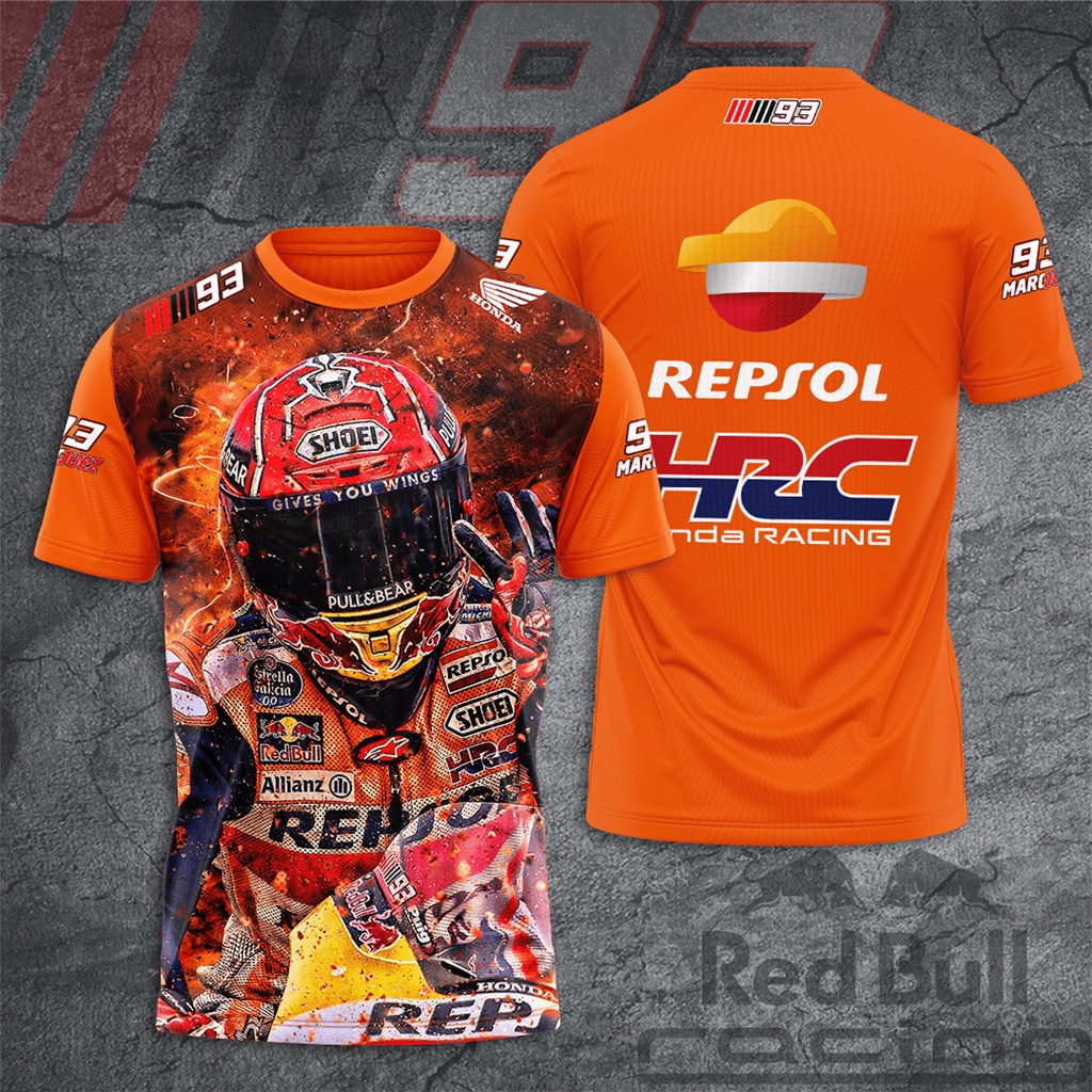 Marc Marquez 93 Repsol Honda MotoGP ทีม HRC Unisex Casual เสื้อยืด ...