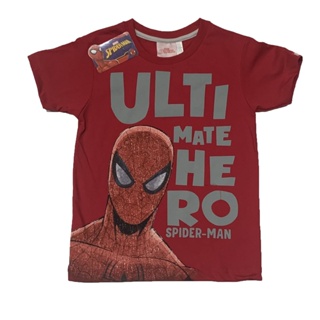 Disney Marvel Avengers Spiderman Ultimate Hero Boys Kids Red T-Shirt_01