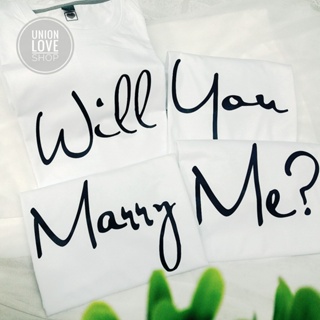 เสื้อทีมเซอร์ไพรส์"ขอแต่งงาน"สกรีน Will You Marry Me?[set4ตัว] C094ตัวละ_05