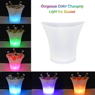 5L High Capacity LED Light Lamp ICE Bucket Curve Design Automatic Color Changing Battery Powere Operated IP65 Waterproof