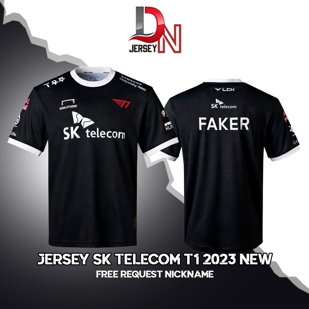 เสื้อยืด Sk T1 Esport NEW 2023 JERSEY (ฟรีชื่อเล่นที่กําหนดเอง