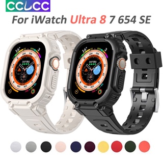 Cclcc เคส พร้อมสายคล้อง สําหรับ Apple Watch Ultra Band 49 มม. series 8 7 45 มม. 41 มม. 6 se 44 มม. 40 มม. iwatch 5 4 3