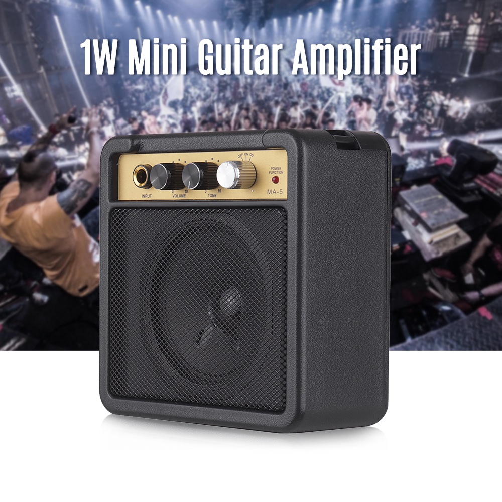 เครื่องขยายเสียง-สำหรั-mini-guitar-amplifier-amp-speaker-1w-6-35mm-input-1-4-inch-headphone-output-volume-adjustable