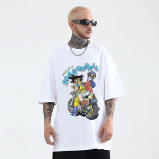 Bulma Dragon Ball Oversized T-Shirt for Men Son goku Motorcycle Cotton Tee Shirts Short Sleevesเสื้อยืด_04