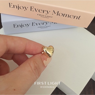 First Light Morning : Heart Ear Cuff (ต่อข้าง) ต่างหูหนีบ ทรงมินิมอล ต่างหูหนีบฝังคริสตัล (ราคาต่อ1 ข้าง) วาเลนไทน์