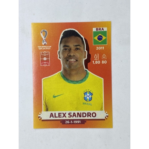 alex-sandro-สติ๊กเกอร์สะสม-ฟุตบอลโลก-world-cup-2022-brazil-brasil-ของสะสมทีมฟุตบอล-บราซิล