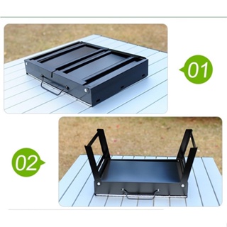 เตาย่างบาร์บีคิวแบบพกพาพับได้ เตาปิคนิค เตาอบถังขนาดเล็ก เตาบาร์บีคิว